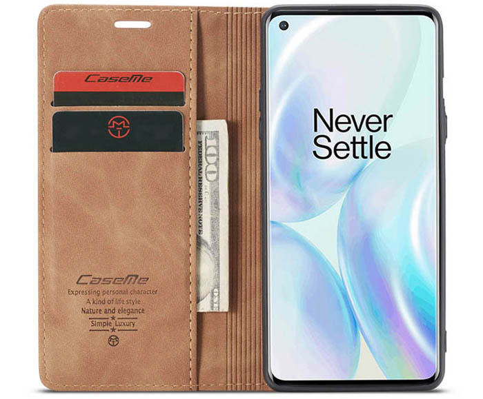 CaseMe OnePlus 8 Wallet Kickstand Magnetic Flip Leather Case