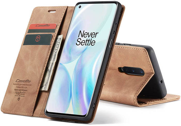 CaseMe OnePlus 8 Wallet Kickstand Magnetic Flip Leather Case