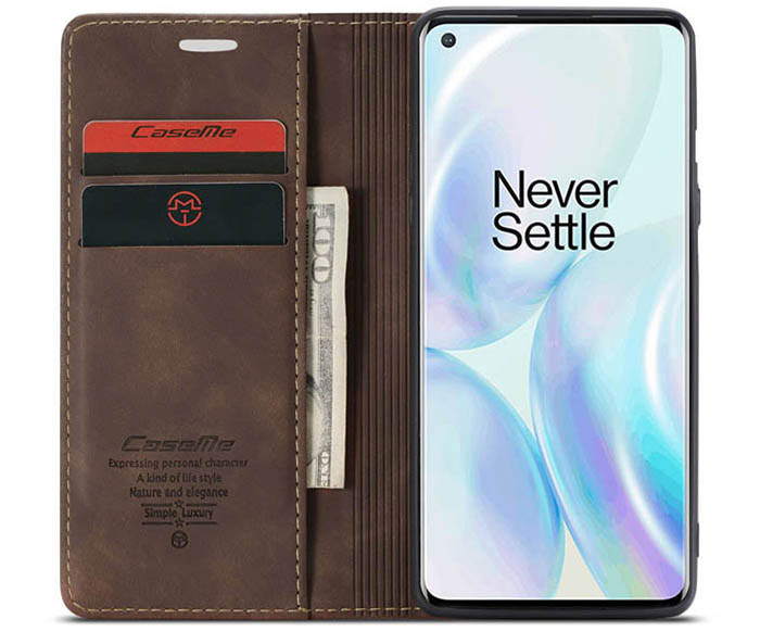 CaseMe OnePlus 8 Wallet Kickstand Magnetic Flip Leather Case