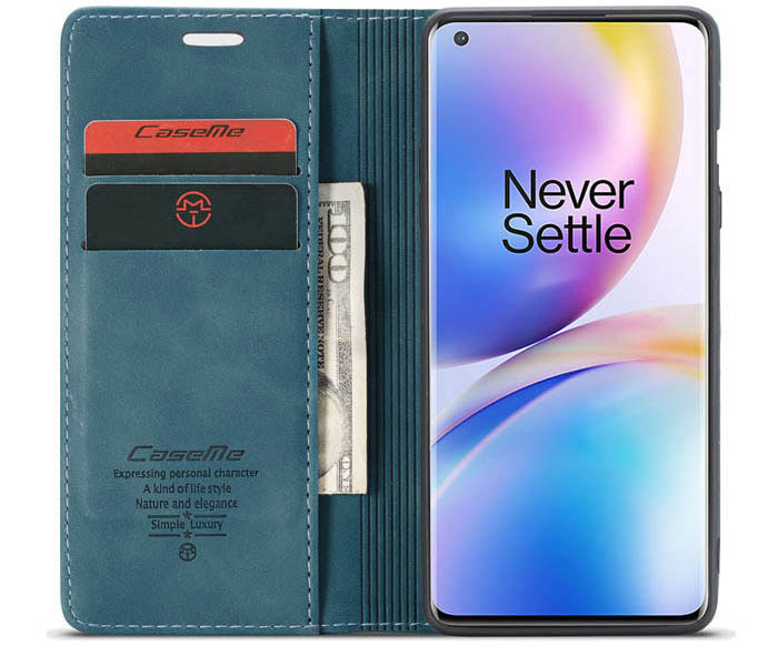 CaseMe OnePlus 8 Pro Wallet Kickstand Magnetic Flip Leather Case