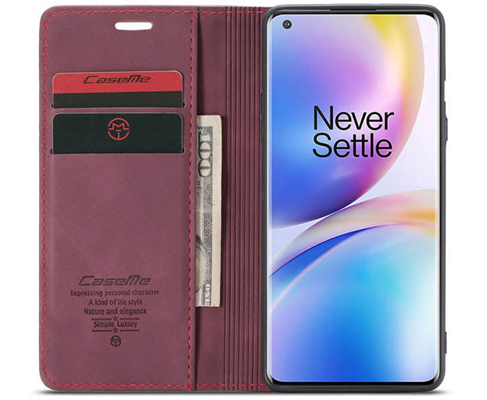 CaseMe OnePlus 8 Pro Wallet Kickstand Magnetic Flip Leather Case