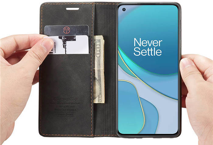 CaseMe OnePlus 8T Wallet Kickstand Magnetic Flip Leather Case