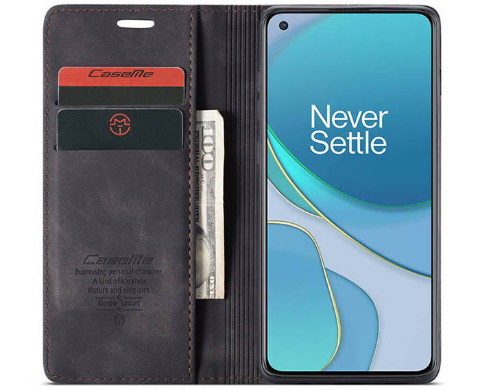 CaseMe OnePlus 8T Wallet Kickstand Magnetic Flip Leather Case