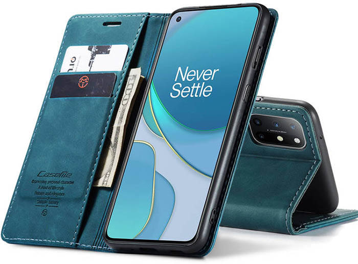 CaseMe OnePlus 8T Wallet Kickstand Magnetic Flip Leather Case