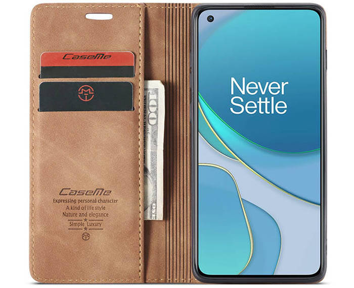 CaseMe OnePlus 8T Wallet Kickstand Magnetic Flip Leather Case