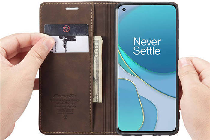 CaseMe OnePlus 8T Wallet Kickstand Magnetic Flip Leather Case