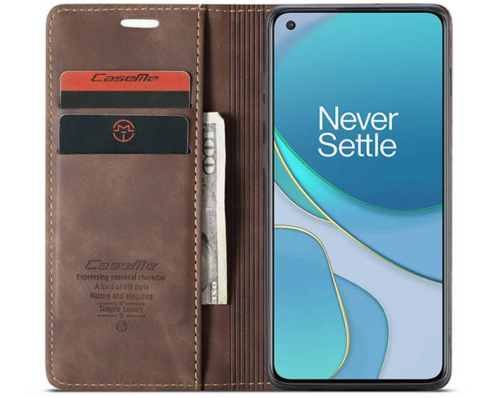 CaseMe OnePlus 8T Wallet Kickstand Magnetic Flip Leather Case