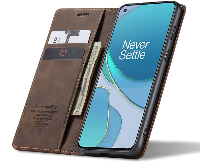 CaseMe OnePlus 8T Wallet Kickstand Magnetic Flip Leather Case