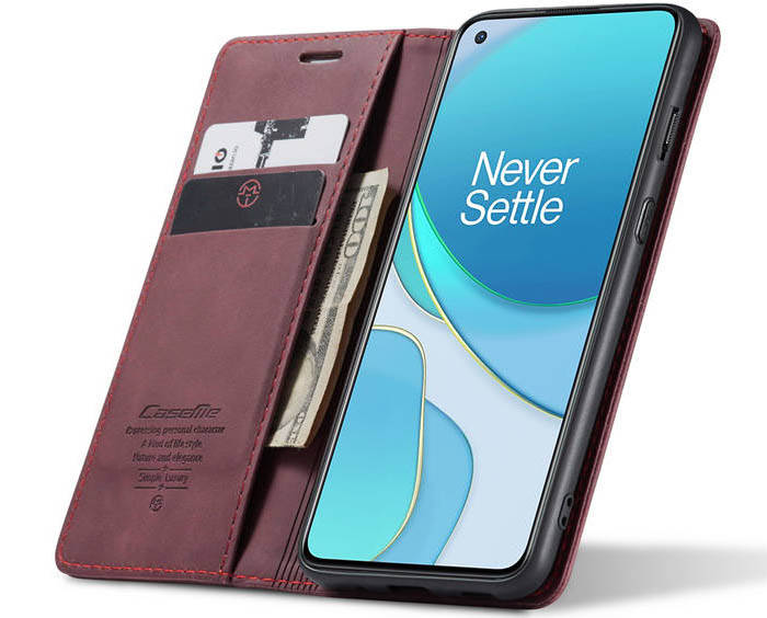 CaseMe OnePlus 8T Wallet Kickstand Magnetic Flip Leather Case