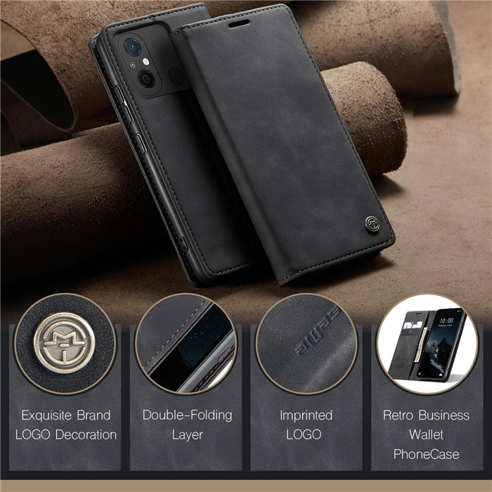 CaseMe Xiaomi Redmi 11A/12C Wallet Suede Leather Case