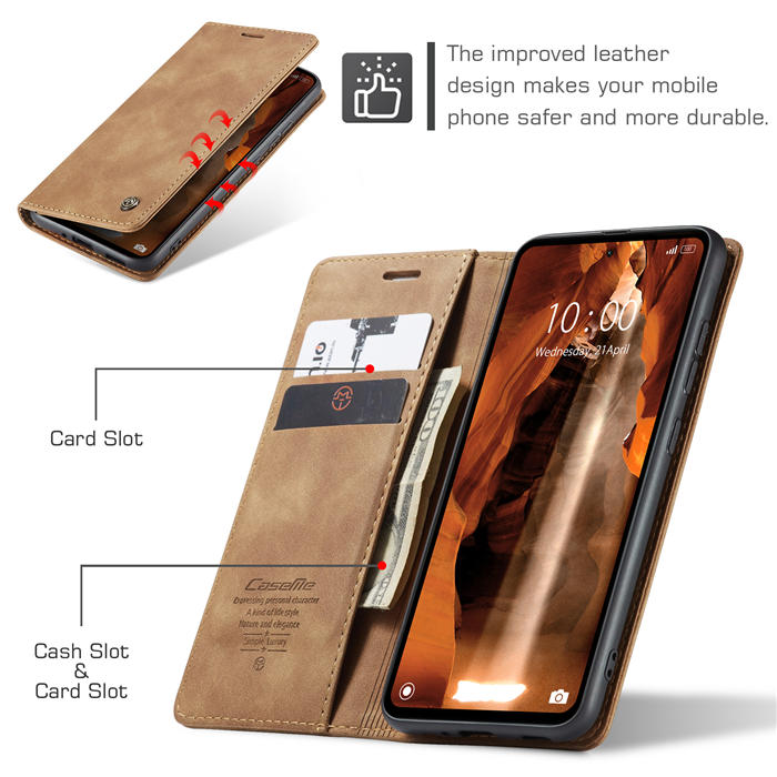 CaseMe Xiaomi Redmi 11A/12C Wallet Suede Leather Case