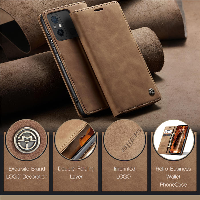 CaseMe Xiaomi Redmi 11A/12C Wallet Suede Leather Case