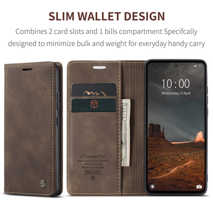 CaseMe Xiaomi Redmi 11A/12C Wallet Suede Leather Case