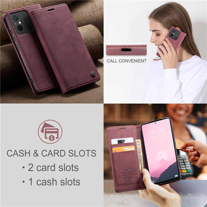 CaseMe Xiaomi Redmi 11A/12C Wallet Suede Leather Case