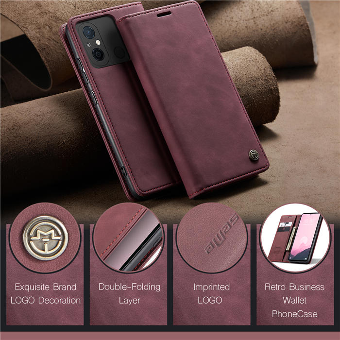 CaseMe Xiaomi Redmi 11A/12C Wallet Suede Leather Case