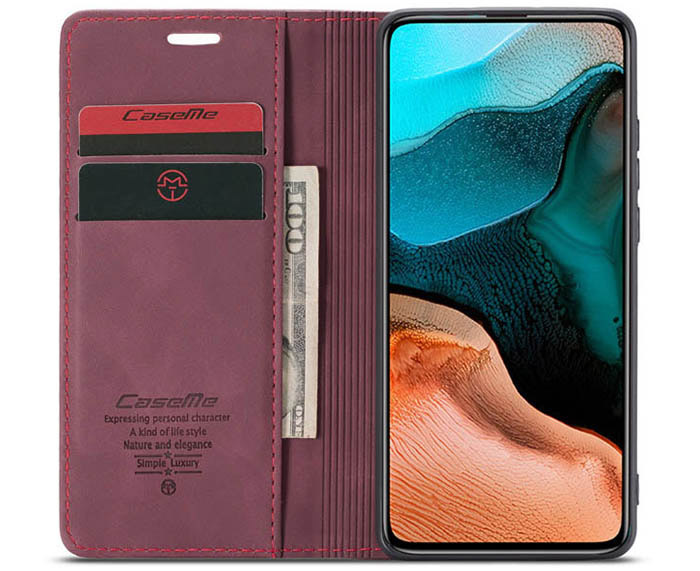 CaseMe Xiaomi Redmi K30 Pro Wallet Kickstand Magnetic Flip Leather Case