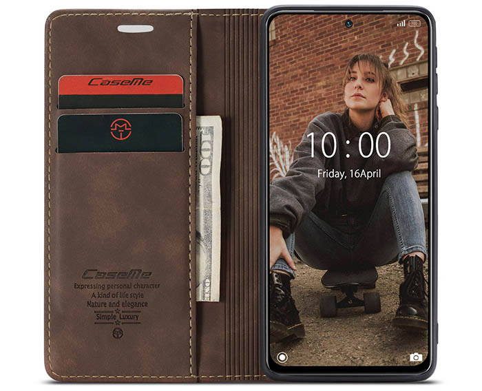 CaseMe Xiaomi Redmi Note 10 4G/Note 10S Wallet Kickstand Magnetic Flip Leather Case