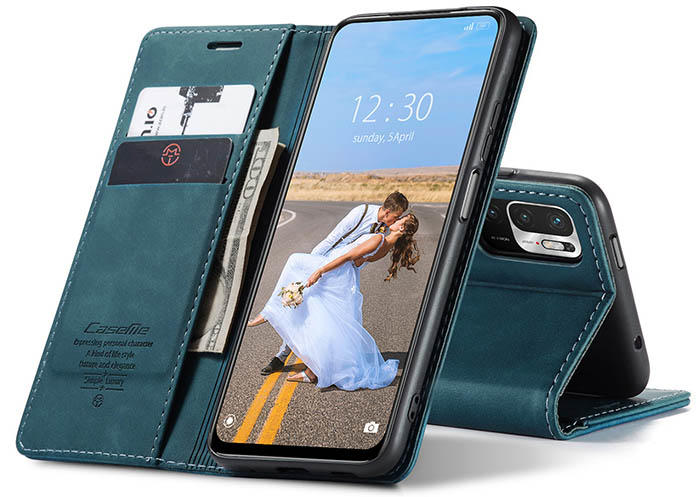 CaseMe Xiaomi Redmi Note 10 5G Wallet Kickstand Magnetic Flip Leather Case