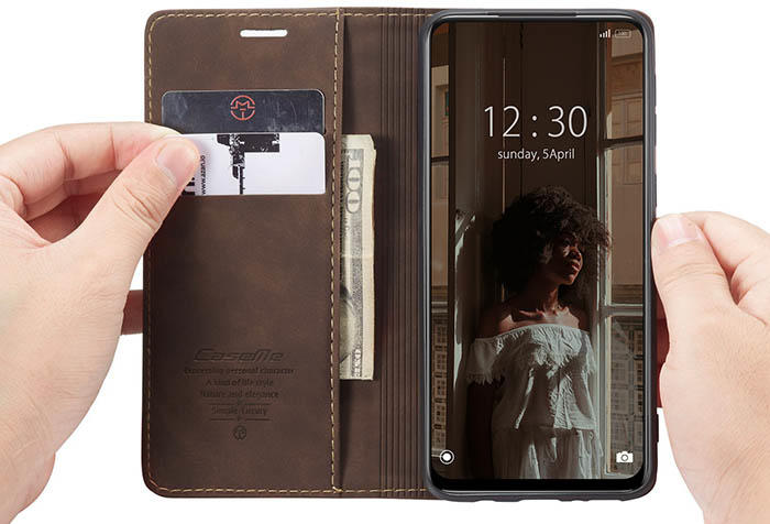 CaseMe Xiaomi Redmi Note 10 5G Wallet Kickstand Magnetic Flip Leather Case