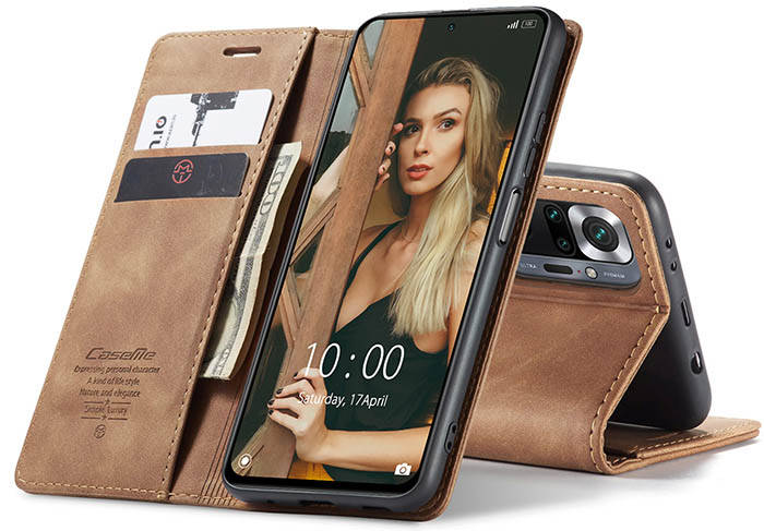 CaseMe Xiaomi Redmi Note 10 Pro/Note 10 Pro Max Wallet Kickstand Magnetic Flip Leather Case