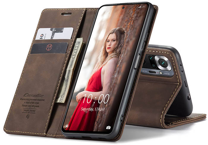 CaseMe Xiaomi Redmi Note 10 Pro/Note 10 Pro Max Wallet Kickstand Magnetic Flip Leather Case