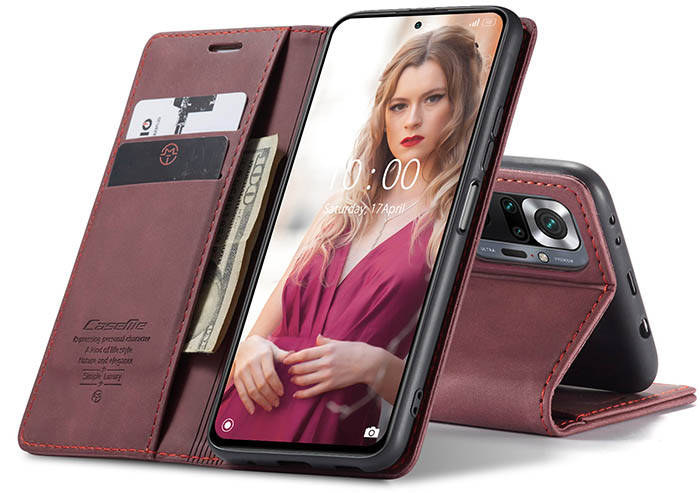 CaseMe Xiaomi Redmi Note 10 Pro/Note 10 Pro Max Wallet Kickstand Magnetic Flip Leather Case