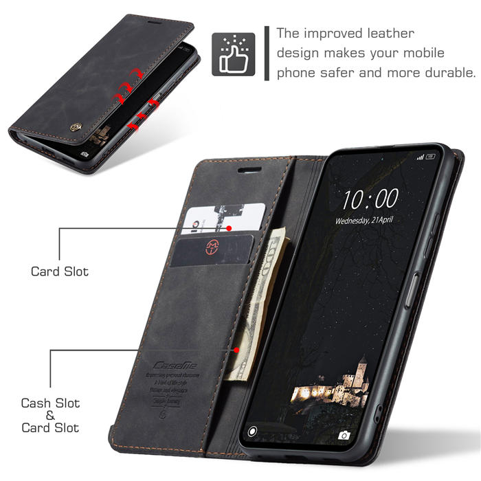 CaseMe Xiaomi Redmi Note 12 4G Wallet Suede Leather Case