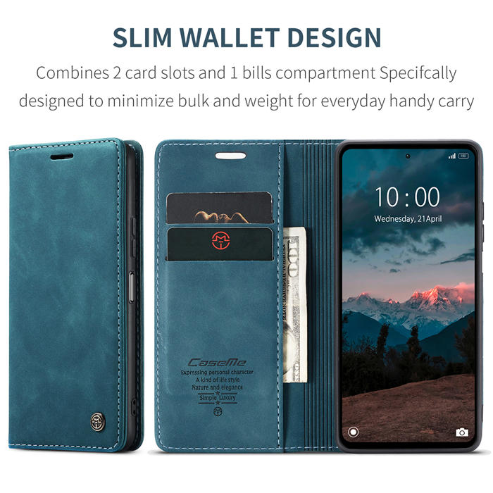 CaseMe Xiaomi Redmi Note 12 4G Wallet Suede Leather Case