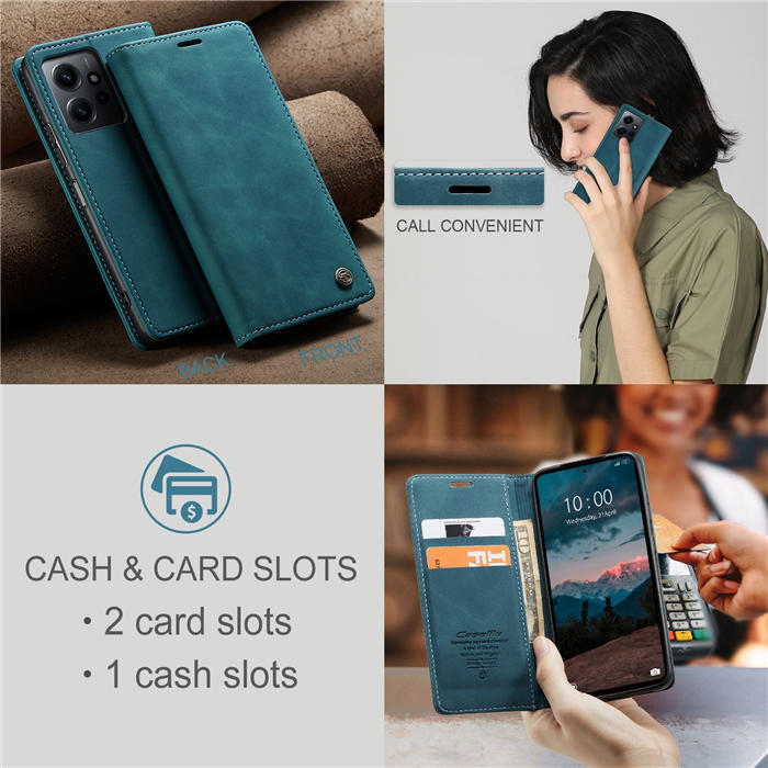 CaseMe Xiaomi Redmi Note 12 4G Wallet Suede Leather Case