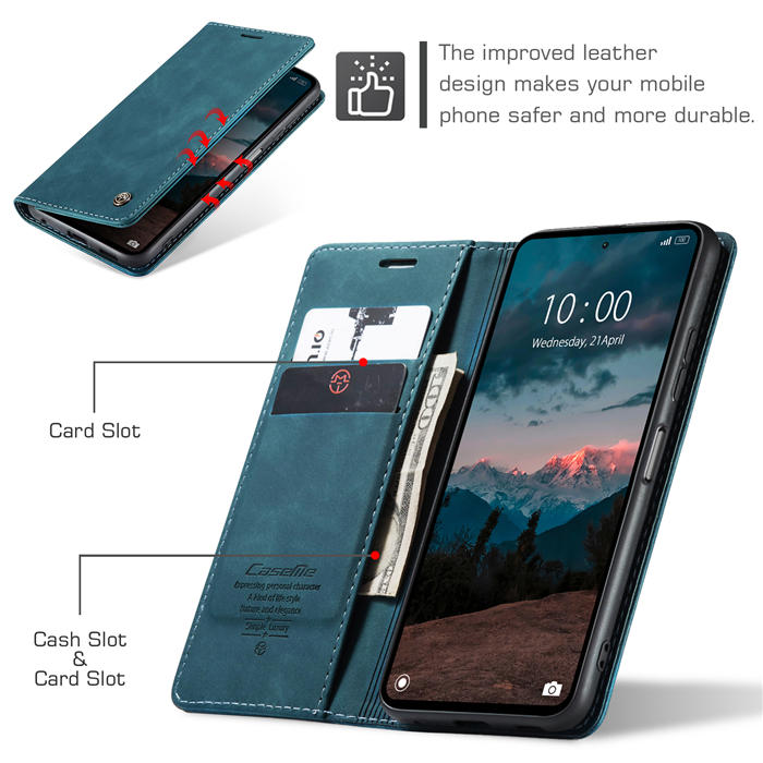 CaseMe Xiaomi Redmi Note 12 4G Wallet Suede Leather Case