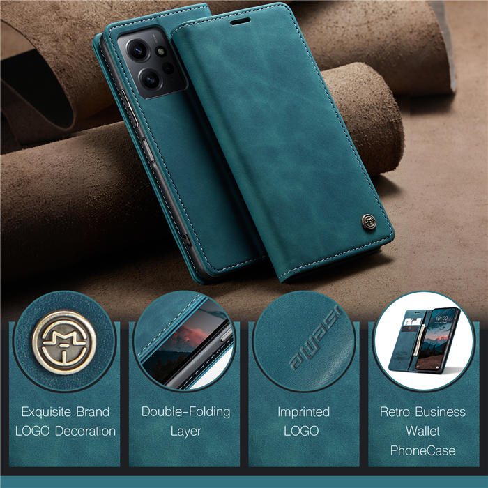 CaseMe Xiaomi Redmi Note 12 4G Wallet Suede Leather Case