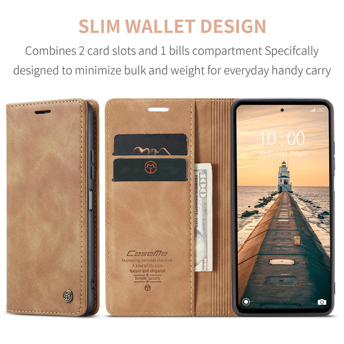 CaseMe Xiaomi Redmi Note 12 4G Wallet Suede Leather Case