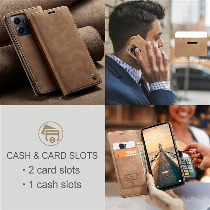 CaseMe Xiaomi Redmi Note 12 4G Wallet Suede Leather Case
