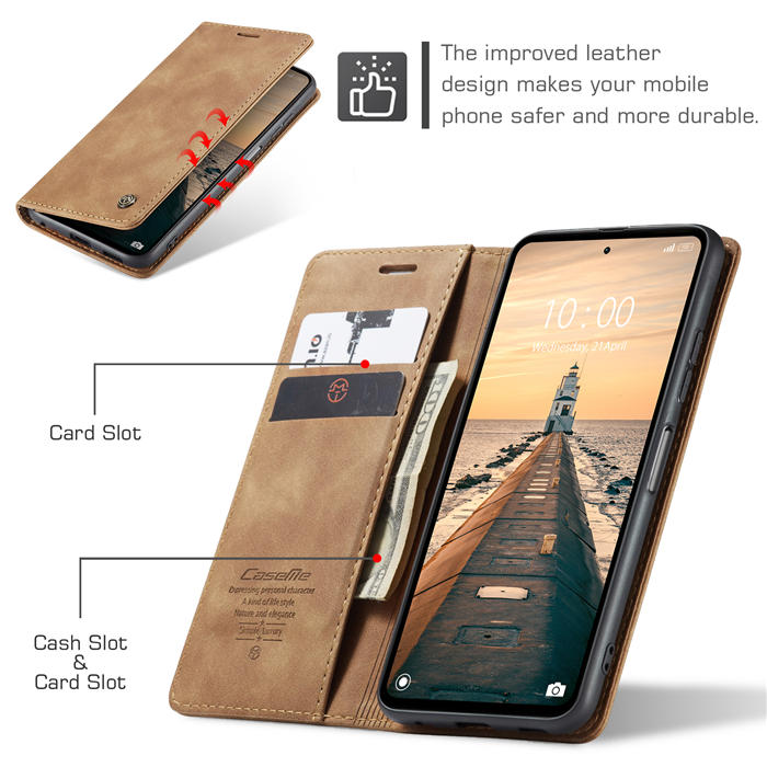 CaseMe Xiaomi Redmi Note 12 4G Wallet Suede Leather Case