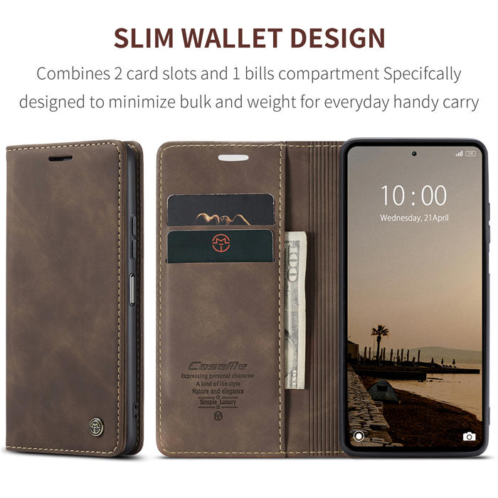 CaseMe Xiaomi Redmi Note 12 4G Wallet Suede Leather Case