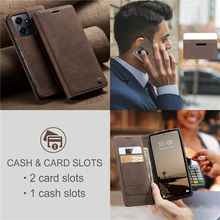 CaseMe Xiaomi Redmi Note 12 4G Wallet Suede Leather Case