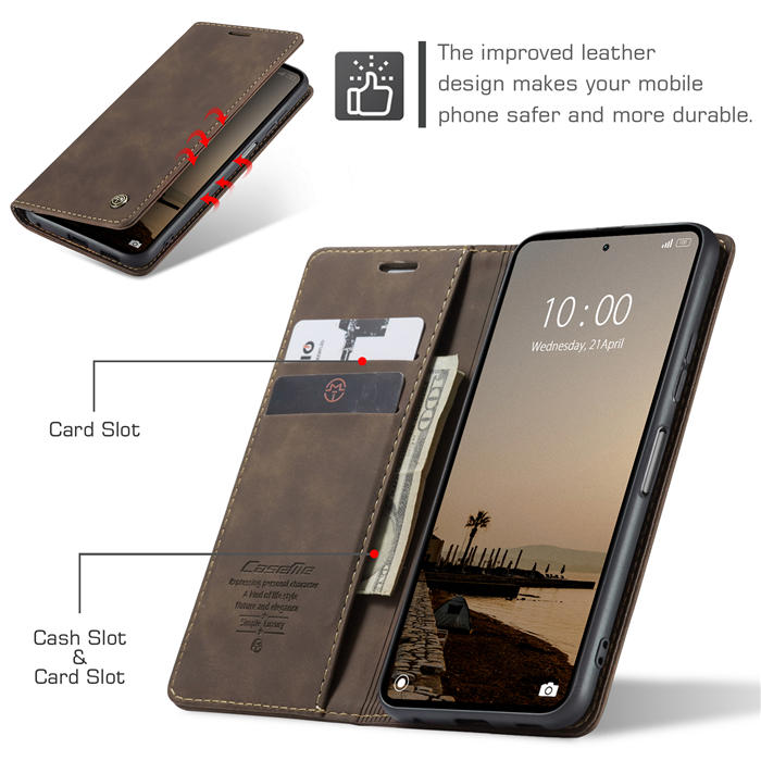 CaseMe Xiaomi Redmi Note 12 4G Wallet Suede Leather Case