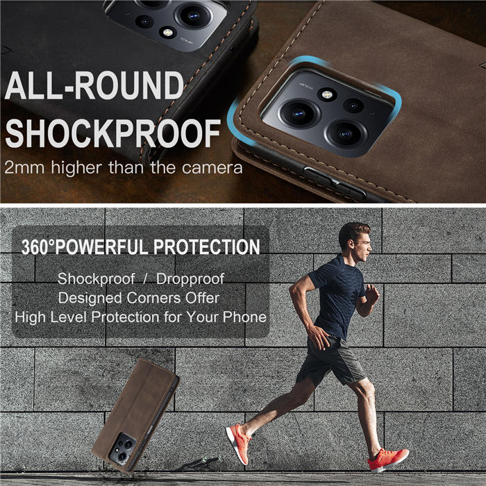 CaseMe Xiaomi Redmi Note 12 4G Wallet Suede Leather Case
