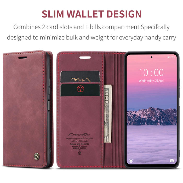 CaseMe Xiaomi Redmi Note 12 4G Wallet Suede Leather Case