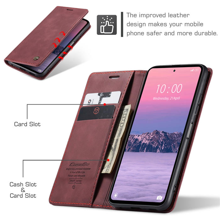 CaseMe Xiaomi Redmi Note 12 4G Wallet Suede Leather Case