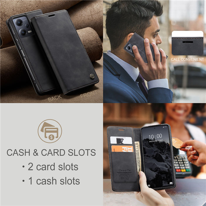 CaseMe Xiaomi POCO X5 5G Wallet Retro Suede Leather Case