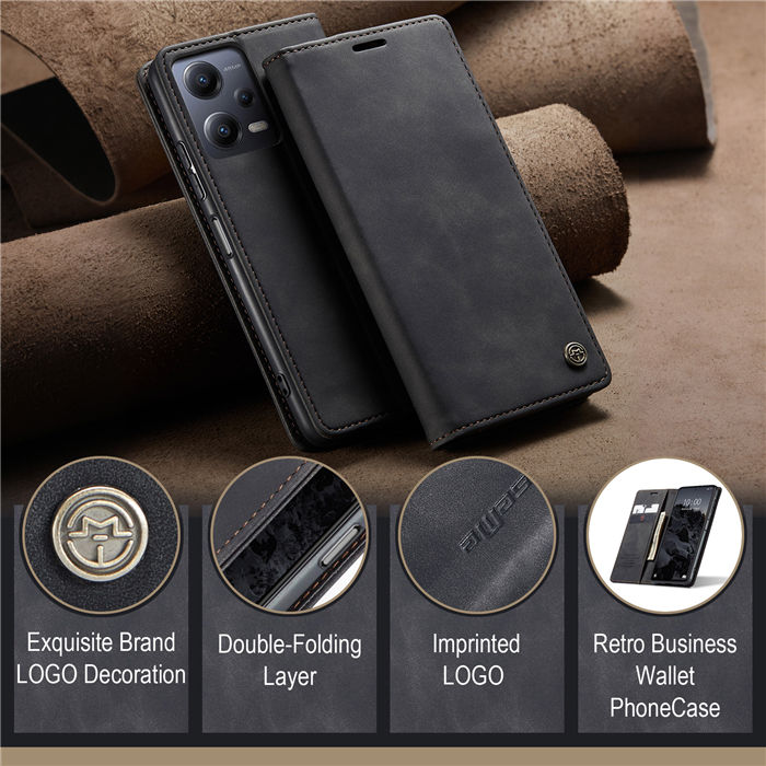 CaseMe Xiaomi POCO X5 5G Wallet Retro Suede Leather Case