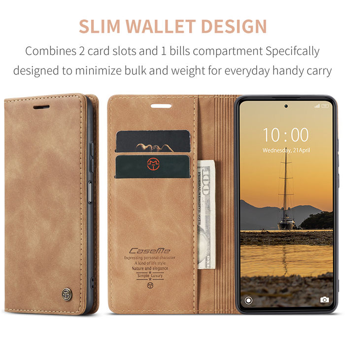 CaseMe Xiaomi POCO X5 5G Wallet Retro Suede Leather Case