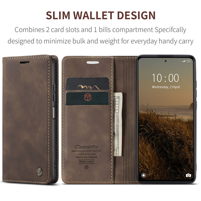 CaseMe Xiaomi POCO X5 5G Wallet Retro Suede Leather Case