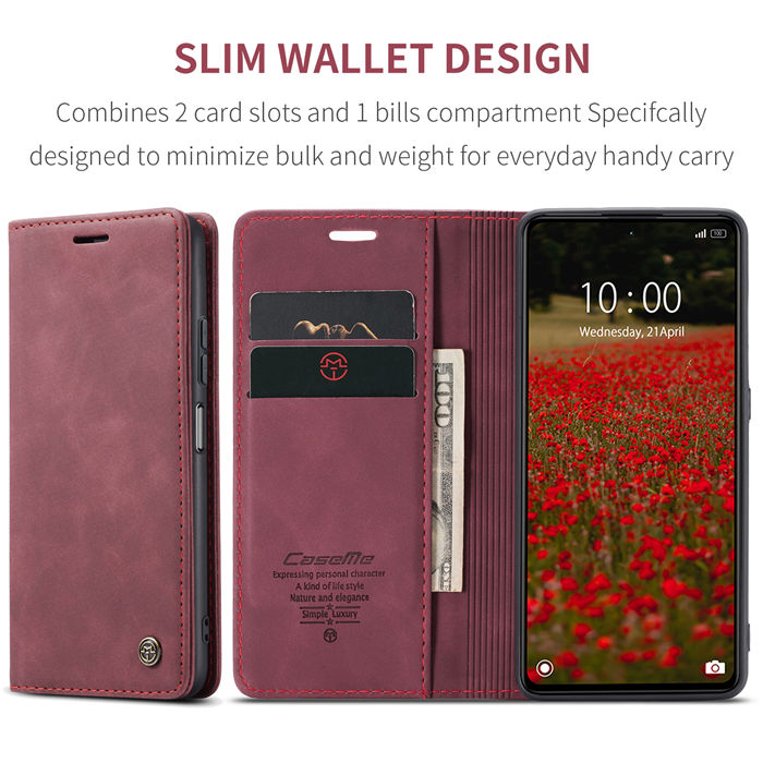 CaseMe Xiaomi POCO X5 5G Wallet Retro Suede Leather Case