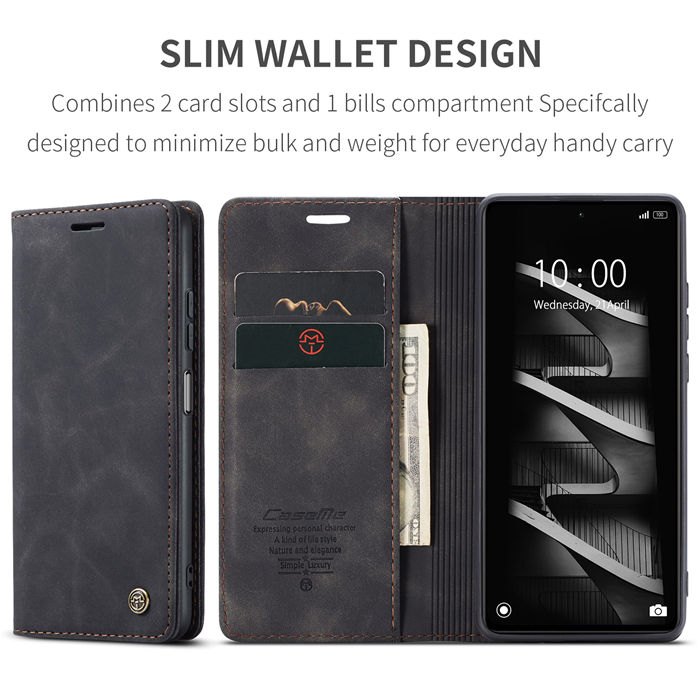 CaseMe Xiaomi POCO X5 Pro 5G Wallet Retro Suede Leather Case