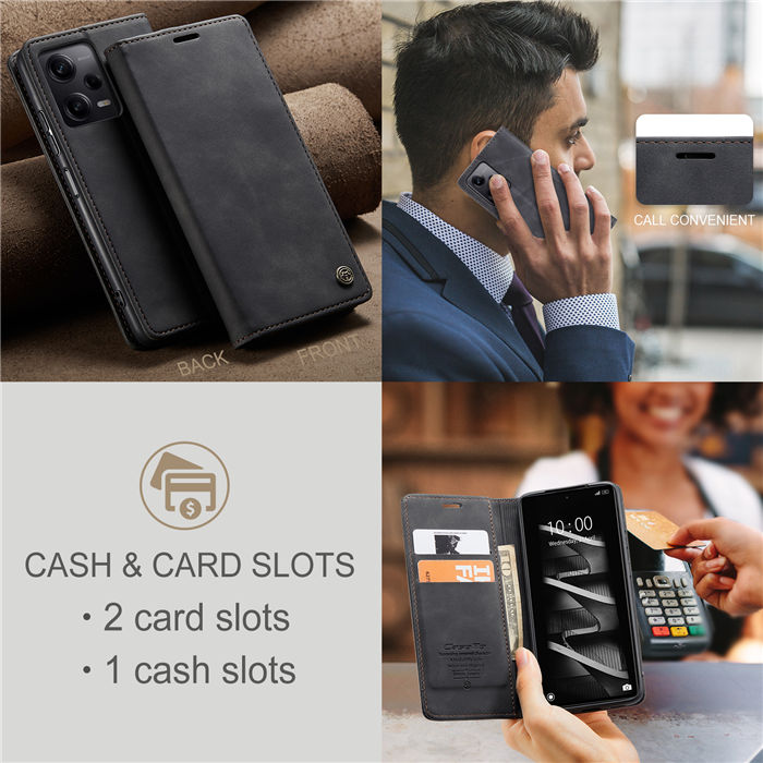 CaseMe Xiaomi POCO X5 Pro 5G Wallet Retro Suede Leather Case