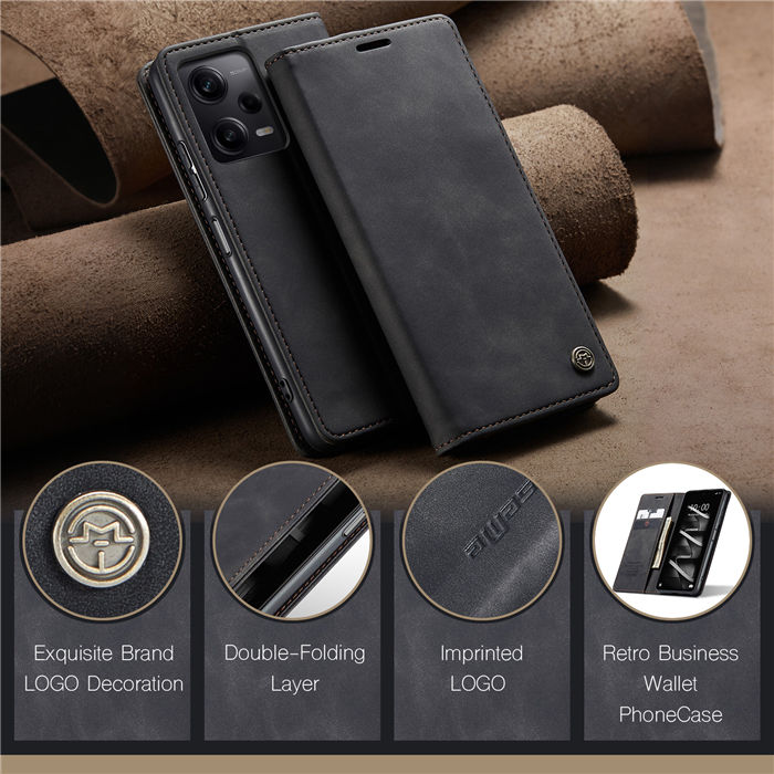 CaseMe Xiaomi POCO X5 Pro 5G Wallet Retro Suede Leather Case