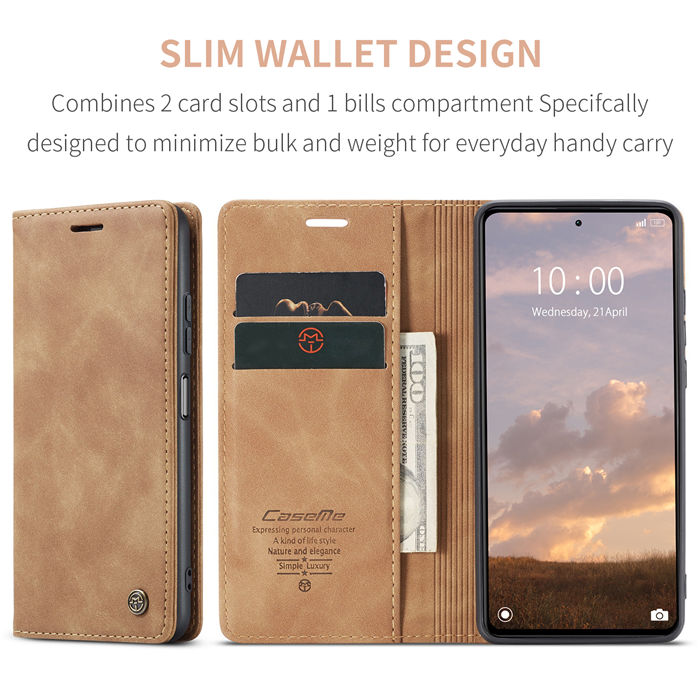 CaseMe Xiaomi POCO X5 Pro 5G Wallet Retro Suede Leather Case