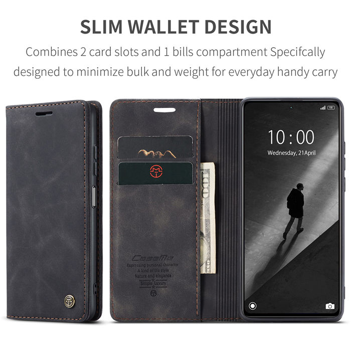 CaseMe Xiaomi Redmi Note 12 Pro Plus Wallet Retro Suede Leather Case